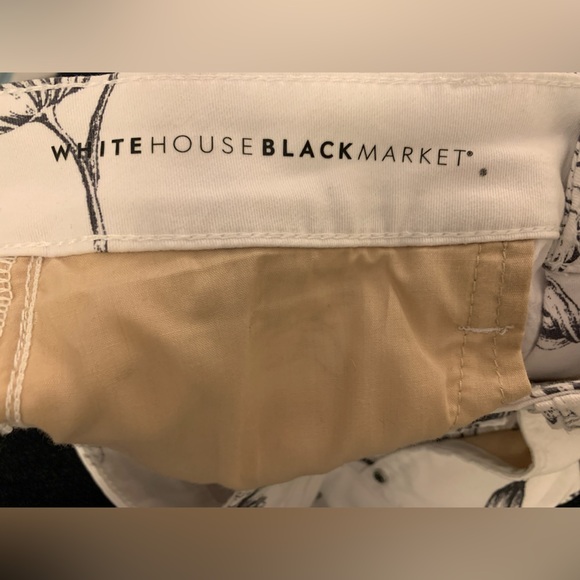 NWOT jeans WHBM “the skinny ankle” 4 mid-rise white black floral - Picture 7 of 8